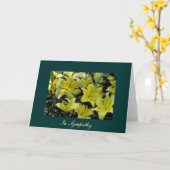 フレームそれは悔やみや弔慰で梳きます カード (黄色い花)