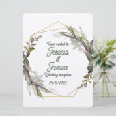 フレームとダマスクウェディング招待状 (スタンド正面)