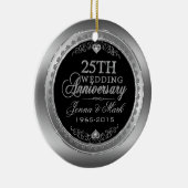 フレームとハート25結婚周年 セラミックオーナメント (右)