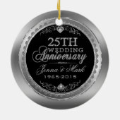フレームとハート25結婚周年 セラミックオーナメント (裏面)
