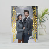 フレームと華美あなたのフォトフォイルのホリデーカード 箔シーズンカード (立ち正面)