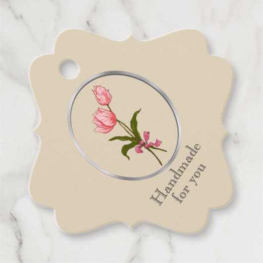 フレームにチューリップ、手作り… フェイバータグ (正面)