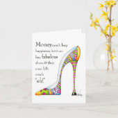 フレームに適した上昇靴ユーモアカード カード (黄色い花)