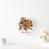 フレームのないポピー時計の個人的なメッセージ ラウンド壁時計 (ホーム)