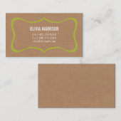 フレームのクラフトのテレホンカード コーリングカード (正面/裏面)