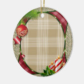 フレームのクリスマス装飾 セラミックオーナメント (左)