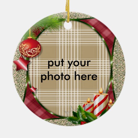 フレームのクリスマス装飾 セラミックオーナメント (裏面)