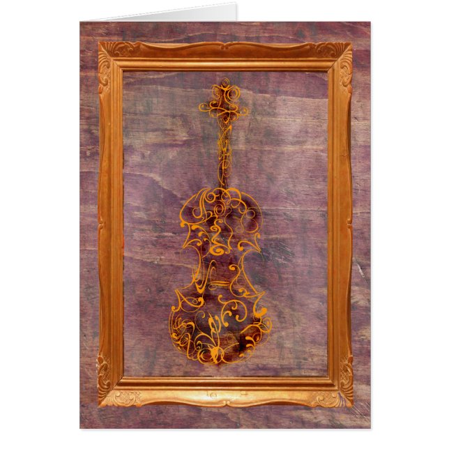 フレームのバイオリンの殴り書き (正面)