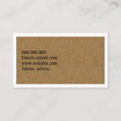 フレームのミニマリストを持つシックなコルクウッド 名刺 (裏面)