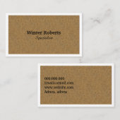 フレームのミニマリストを持つシックなコルクウッド 名刺 (正面/裏面)