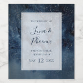 フレームのワインラベルを持つ天結婚の夜空 ワインラベル (シングルラベル)