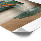 フレームの分割 – サーフィンが現実から ポスター (角)