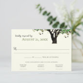 フレームの木の星のダビデのミツバの返信 招待状 (スタンド正面)