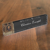 フレームの素晴らしいスカル デスクネームプレート (側面)