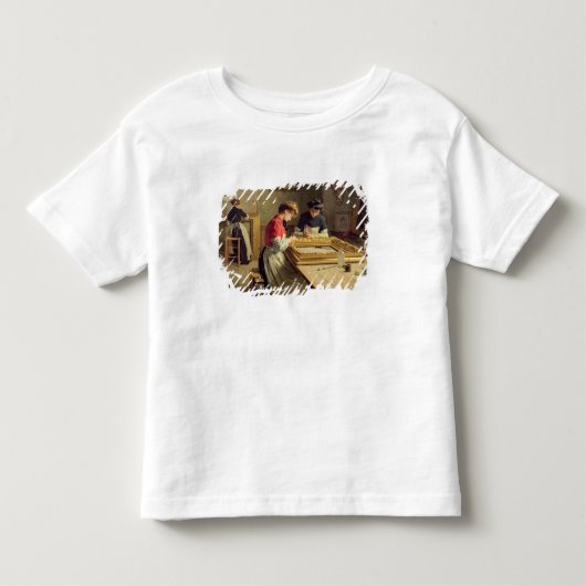 フレームの金めっきの研修会のインテリア トドラーTシャツ (正面)