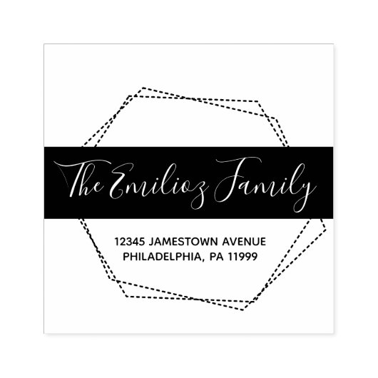 フレームはっきりしたス点々のあるクリプトファミリアドレス ラバースタンプ (インプリント)