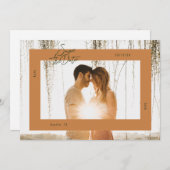 フレームはっきりした日付カードの保存 招待状 (正面/裏面)