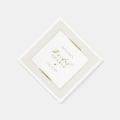 フレームエレガンスシンプルモダンクラシーブライダルシャワー スタンダードカクテルナプキン (角)
