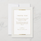 フレームエレガンスシンプルモダンクラッシー結婚ズ サンキューカード (正面)
