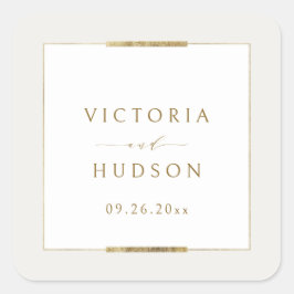 フレームエレガンスシンプルモダンクラッシー結婚ズ スクエアシール