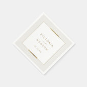 フレームエレガンスシンプルモダンクラッシー結婚ズ スタンダードカクテルナプキン (角)