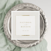 フレームエレガンスシンプルモダンクラッシー結婚ズ スタンダードカクテルナプキン