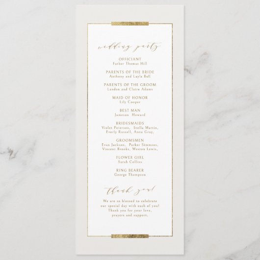 フレームエレガンスシンプルモダンクラッシー結婚ズ プログラム (裏面)