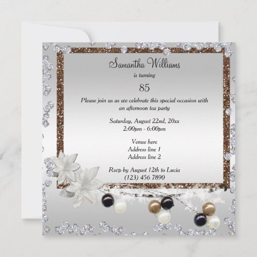 フレームエレガンス85誕生日 招待状 (裏面)