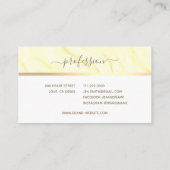 フレームエレガントシックなサテンクリーム大理石かわいらし 名刺 (裏面)