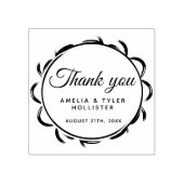 フレームエレガントスクリプトありが結婚とう ラバースタンプ (インプリント)