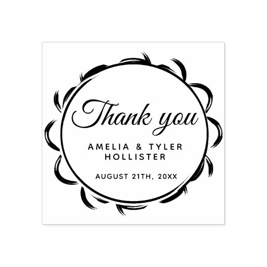 フレームエレガントスクリプトありが結婚とう ラバースタンプ (インプリント)