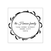 フレームエレガントスクリプトファミリ名差出人住所 ラバースタンプ (インプリント)