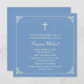 フレームエレガントバプテスマ/《キリスト教》洗礼式や命名式招待状 招待状 (正面/裏面)