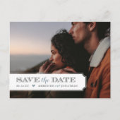 フレームエレガントフォトオーバーレイ日付の保存 案内ポストカード (正面)