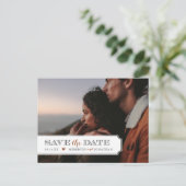 フレームエレガントフォトオーバーレイ日付の保存 案内ポストカード (スタンド正面)