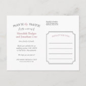 フレームエレガントフォトオーバーレイ日付の保存 案内ポストカード (裏面)