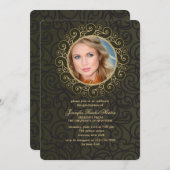 フレームエレガントフォト卒業招待状2 招待状 (正面/裏面)