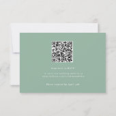 フレームエレガントモノグラム結婚の応答カード 出欠カード (裏面)