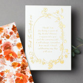 フレームエレガントリースフローラあり実在金ゴールド 箔招待状