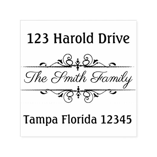 フレームエレガント差出人住所 セルフインキングスタンプ (デザイン)