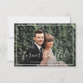 フレームエレガント結婚の写真サンキューカード サンキューカード (正面)