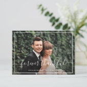 フレームエレガント結婚の写真サンキューカード サンキューカード (スタンド正面)