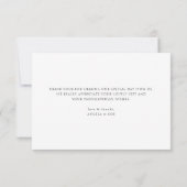 フレームエレガント結婚の写真サンキューカード サンキューカード (裏面)