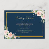 フレームエレガント結婚の詳細カード エンクロージャーカード (正面)