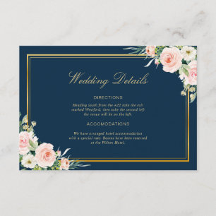 フレームエレガント結婚の詳細カード エンクロージャーカード