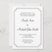 フレームエレガント結婚式招待状 招待状 (正面)