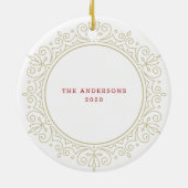 フレームエレガント華美休日の写真 セラミックオーナメント (裏面)