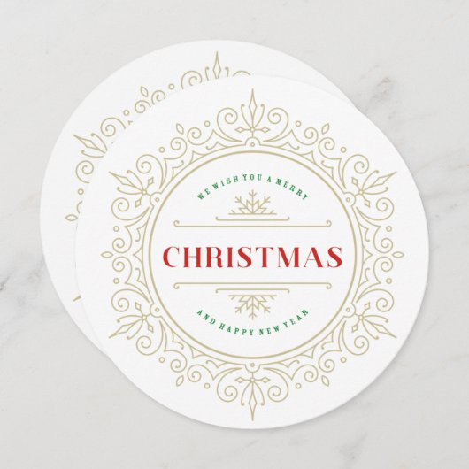 フレームエレガント華美休日の挨拶 シーズンカード (正面/裏面)