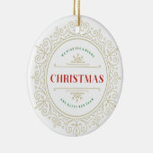 フレームエレガント華美休日の挨拶 セラミックオーナメント (右)