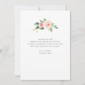 フレームエレガント赤面フローラ結婚 サンキューカード (裏面)